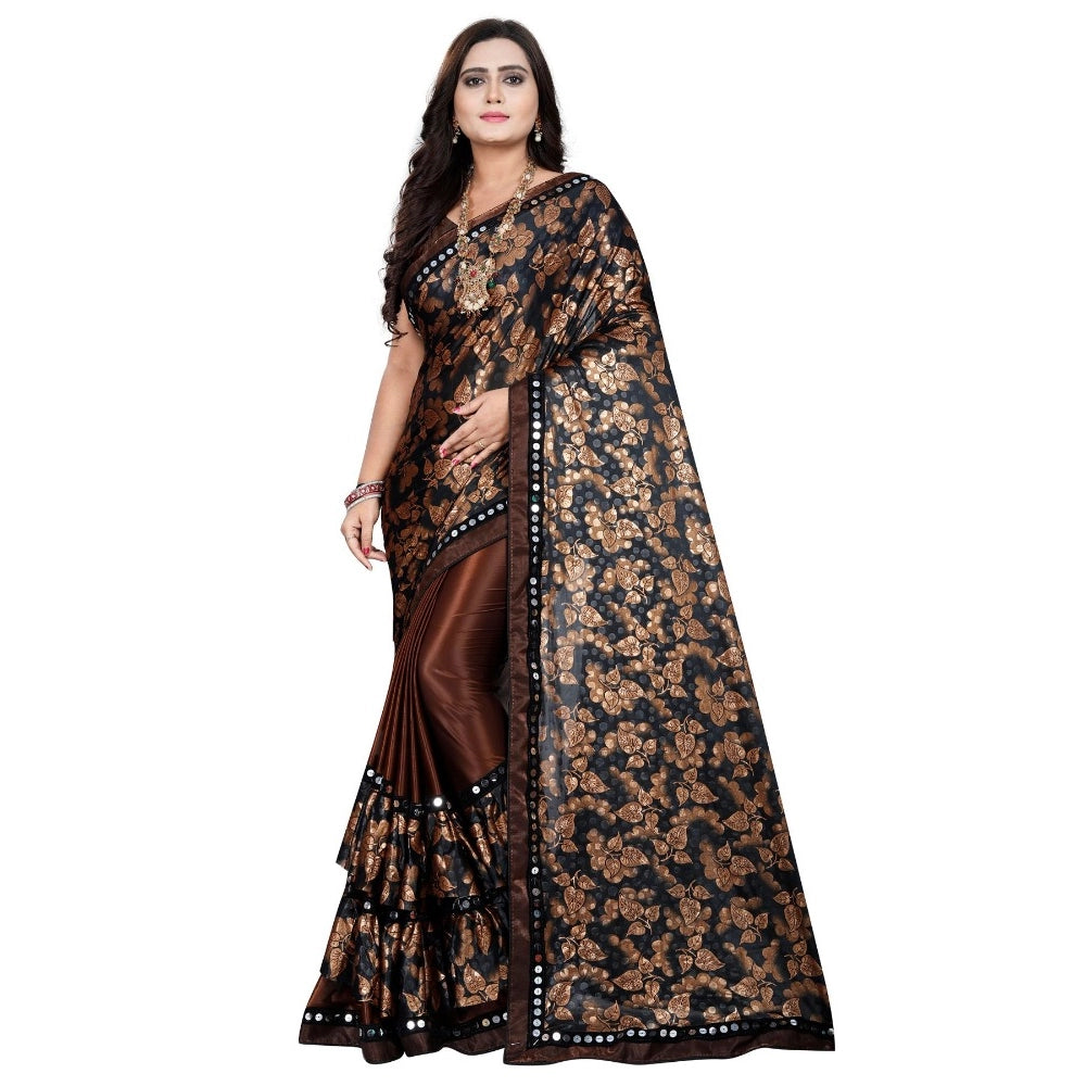 Versatile Lycra Blend Saree with Blouse piece