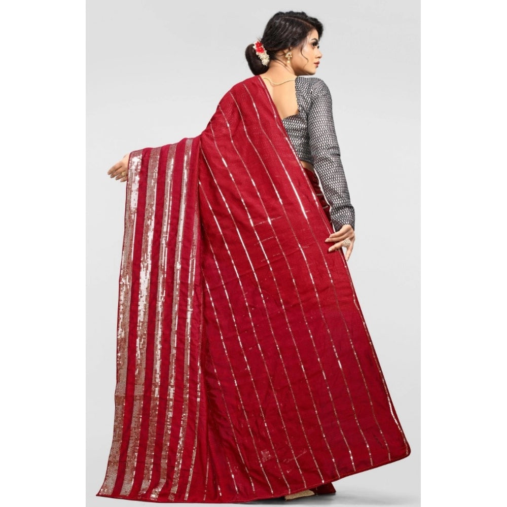 Versatile Vichitra Saree with Blouse piece