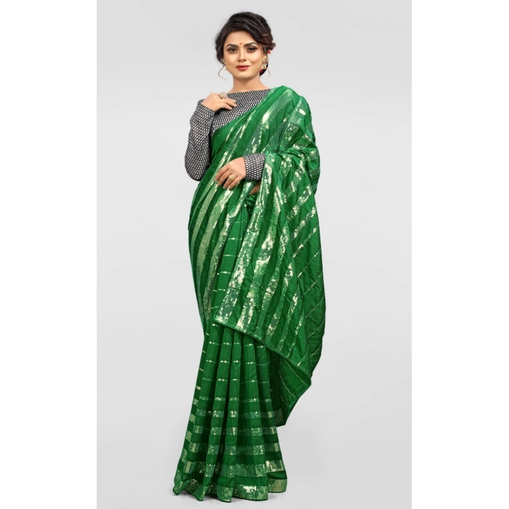 Versatile Vichitra Saree with Blouse piece