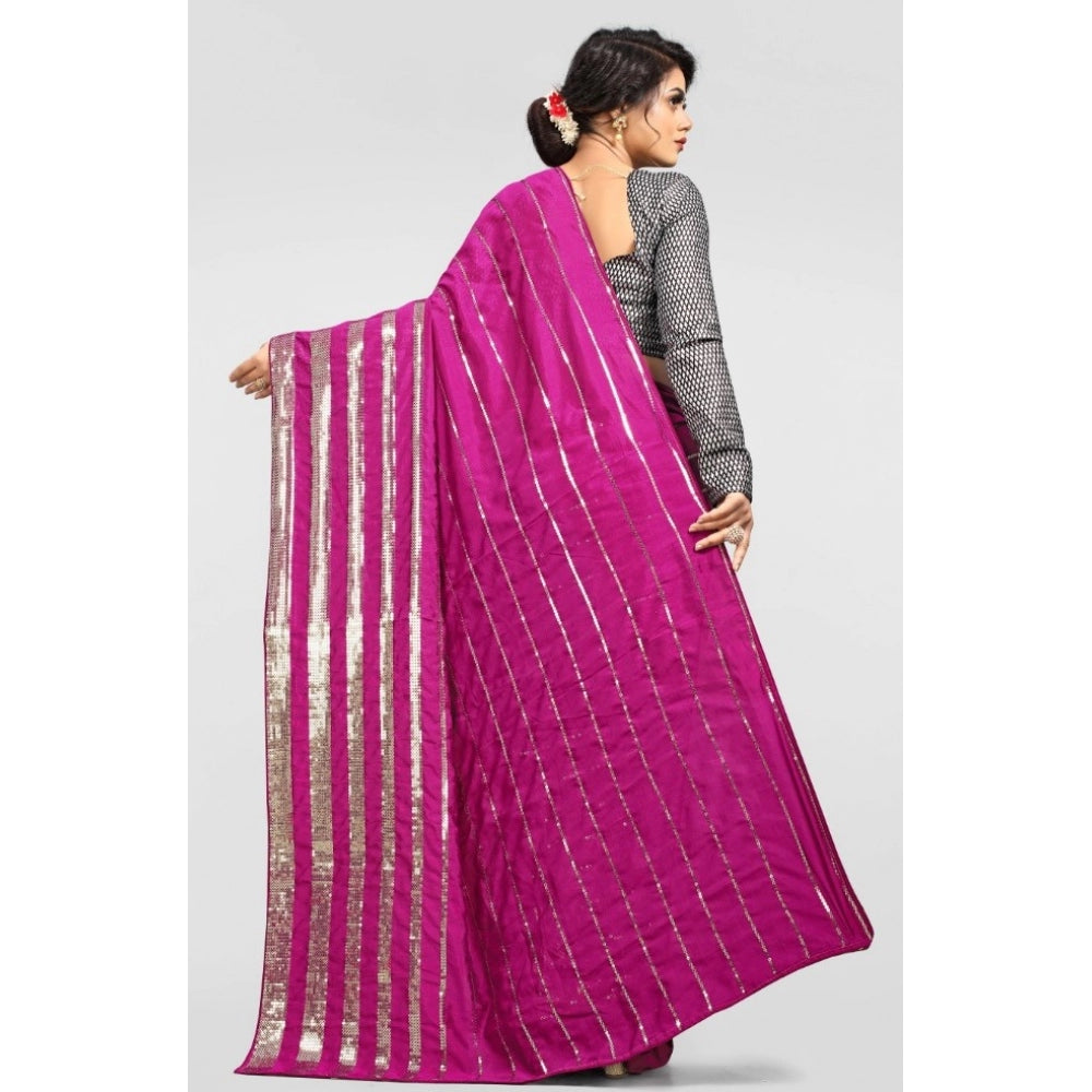 Versatile Vichitra Saree with Blouse piece