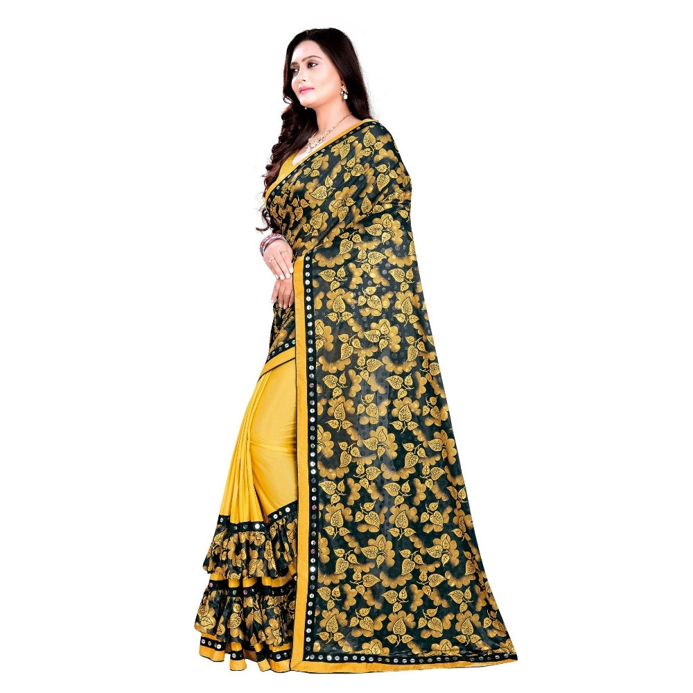 Versatile Lycra Blend Saree with Blouse piece