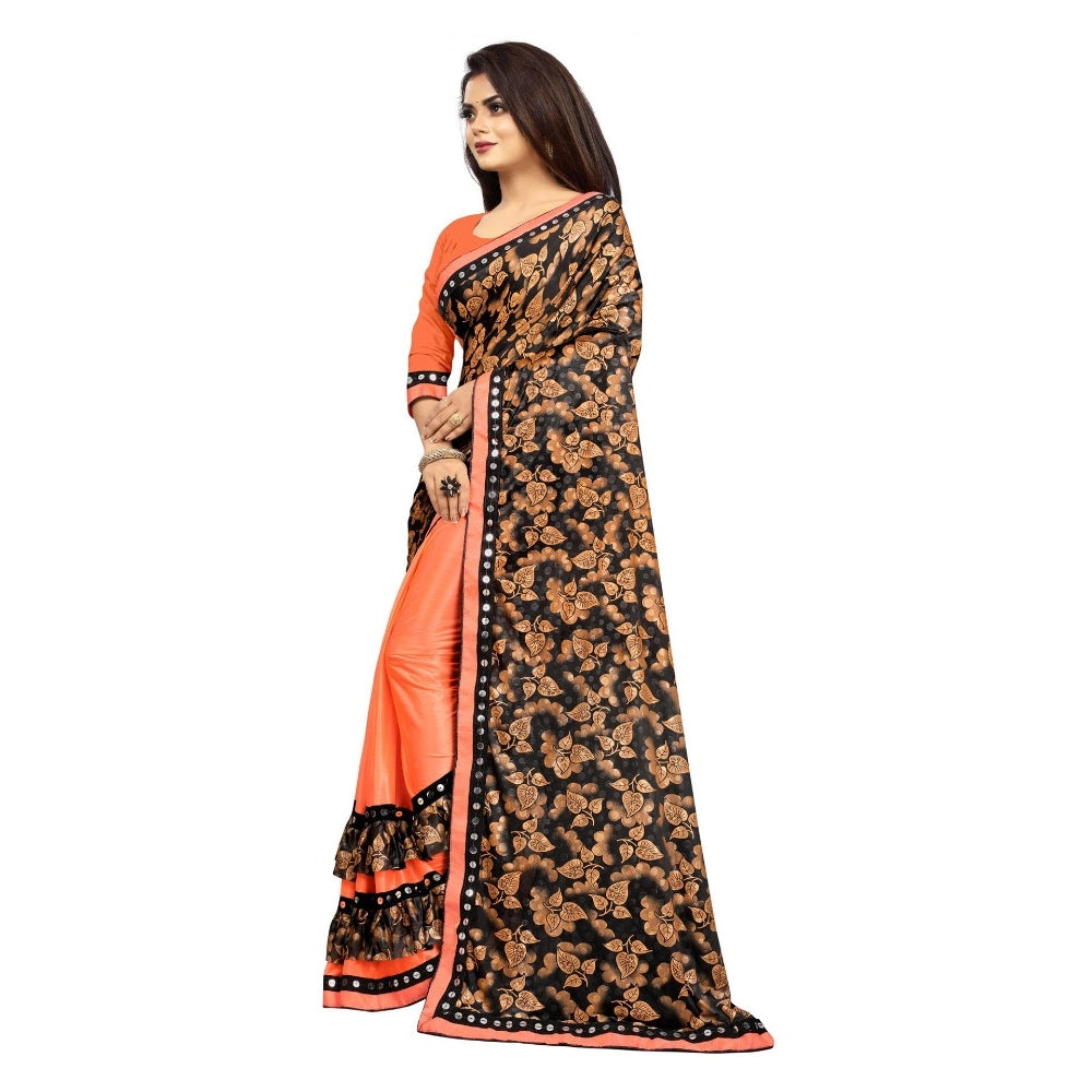 Versatile Lycra Blend Saree with Blouse piece