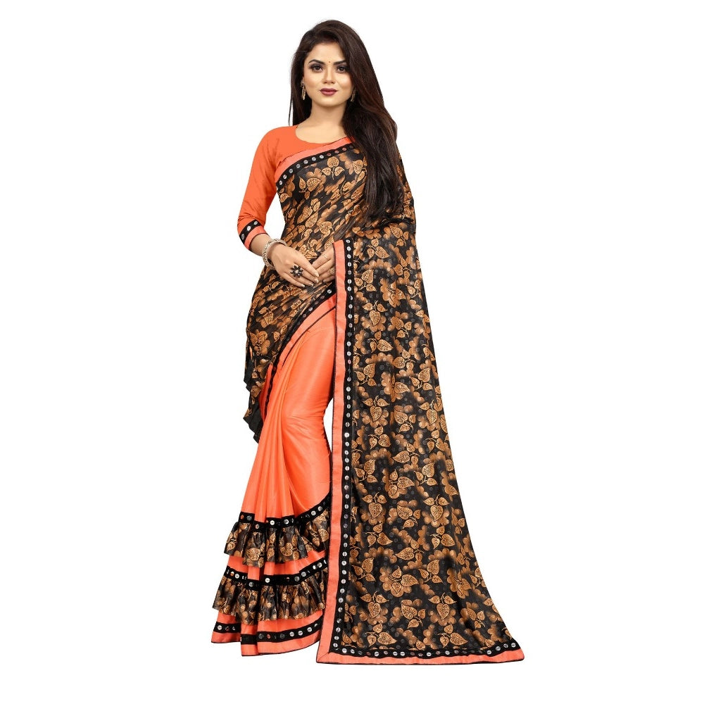 Versatile Lycra Blend Saree with Blouse piece