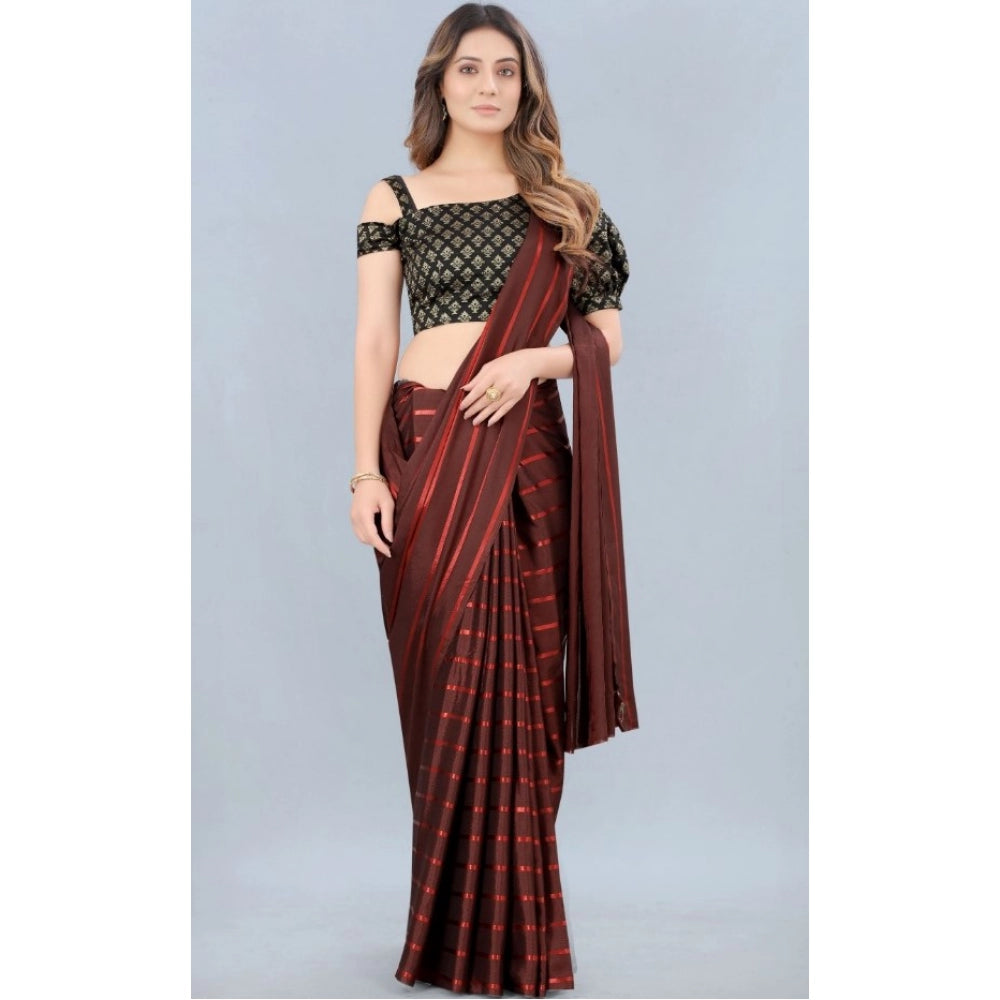 Elegant Satin Silk Saree with Blouse piece