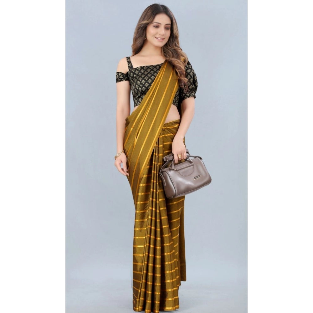 Elegant Satin Silk Saree with Blouse piece