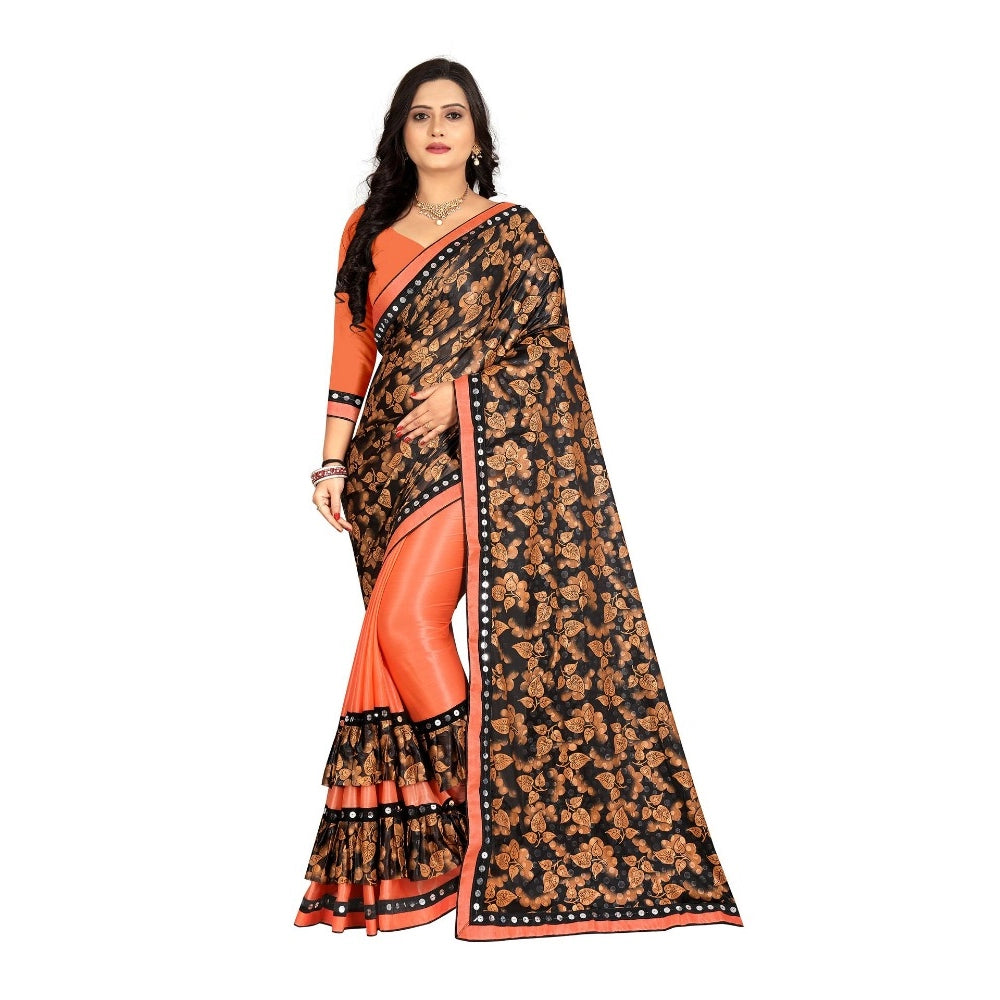 Versatile Lycra Blend Saree with Blouse piece