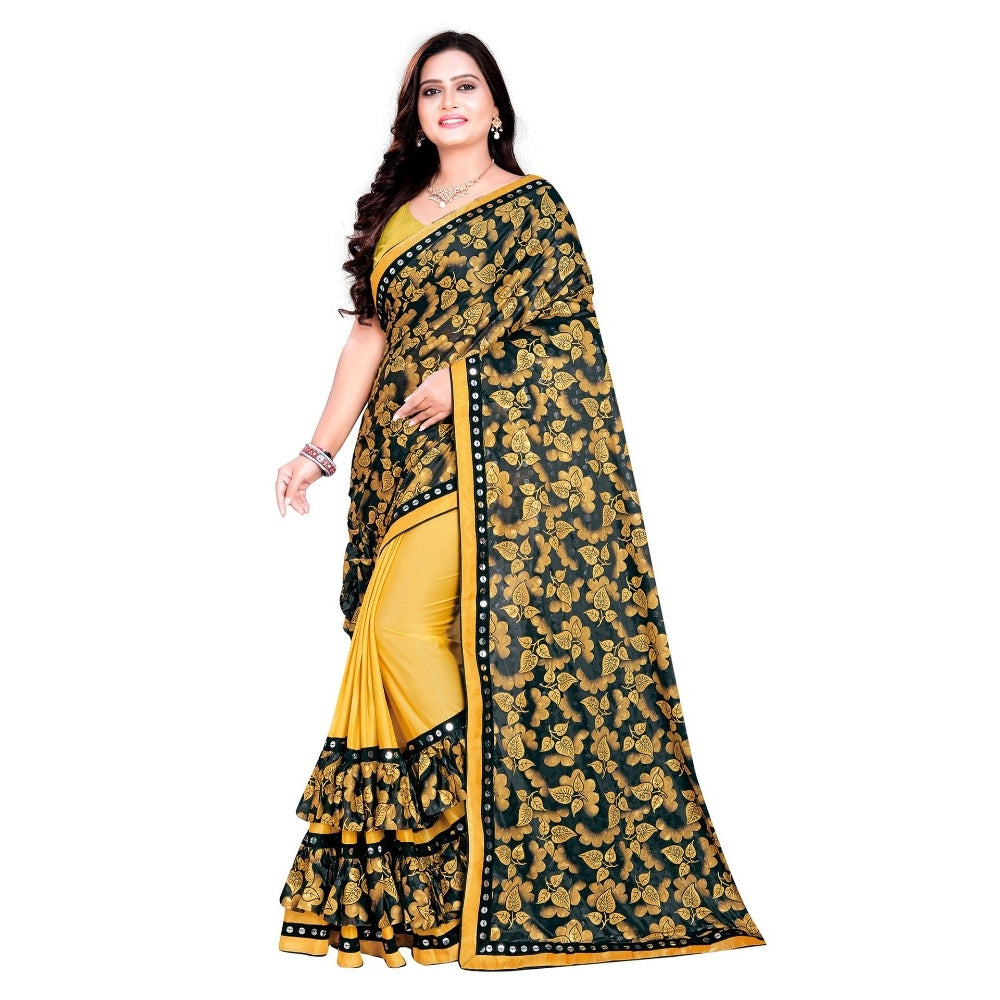 Versatile Lycra Blend Saree with Blouse piece