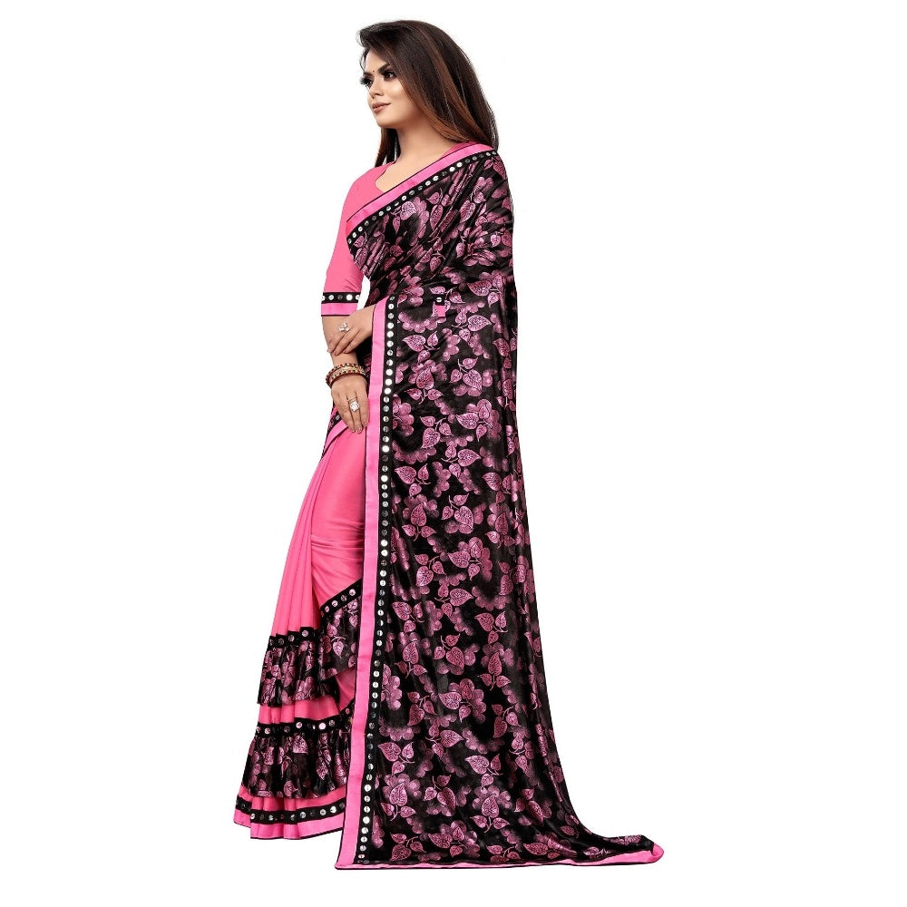 Versatile Lycra Blend Saree with Blouse piece