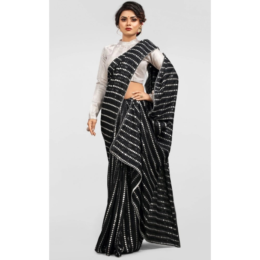 Elegant Vichitra Saree with Blouse piece