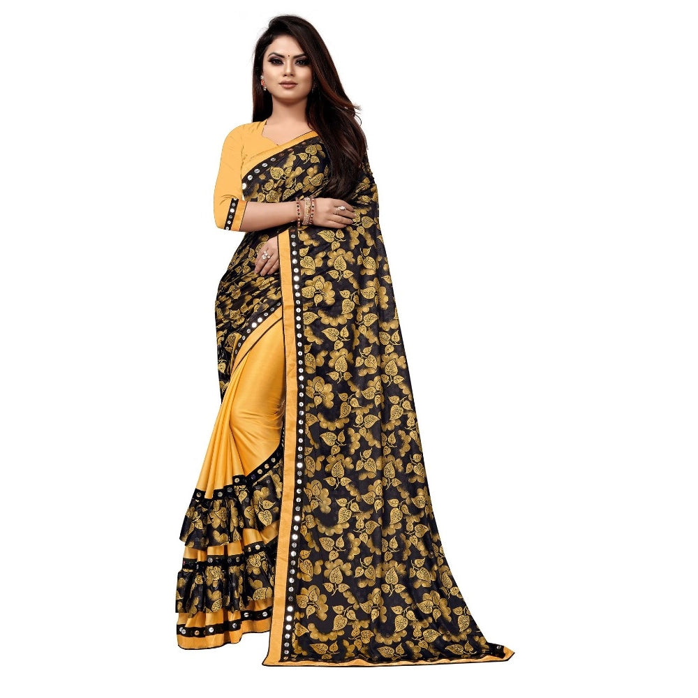 Versatile Lycra Blend Saree with Blouse piece