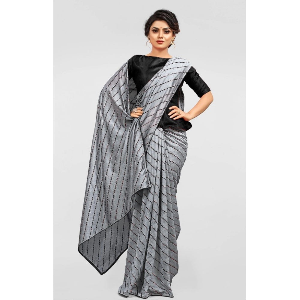 Elegant Vichitra Saree with Blouse piece