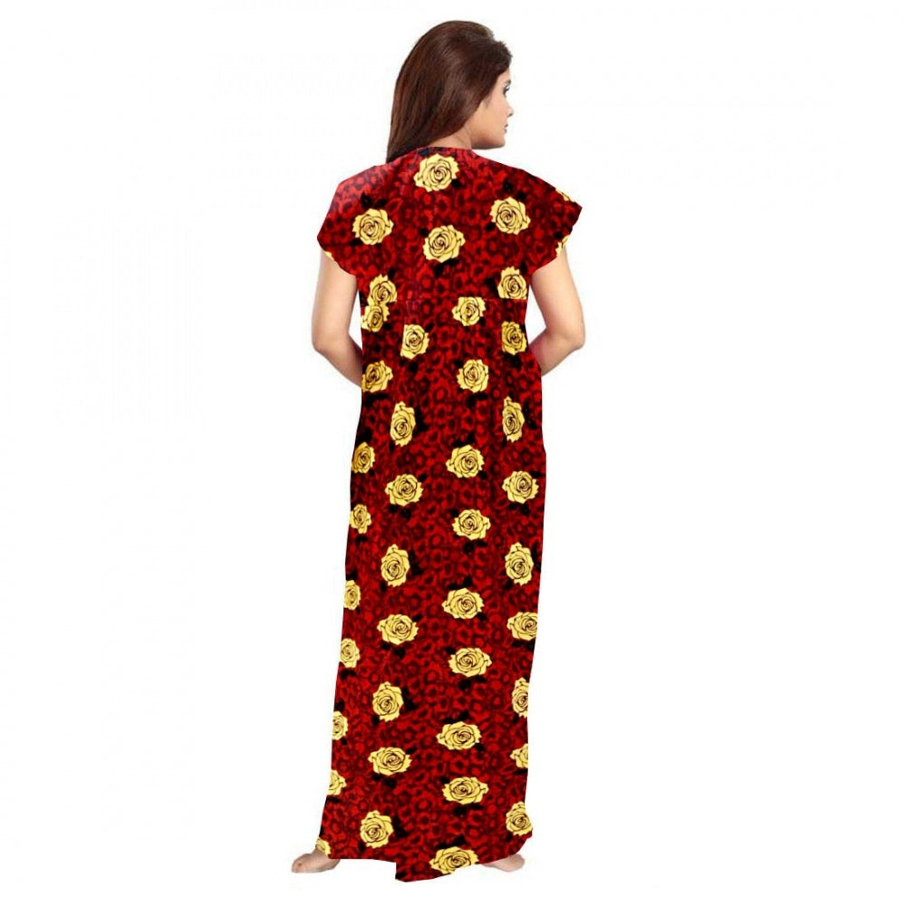 Classy Cotton Printed Maxi Nighty Jagstore.in