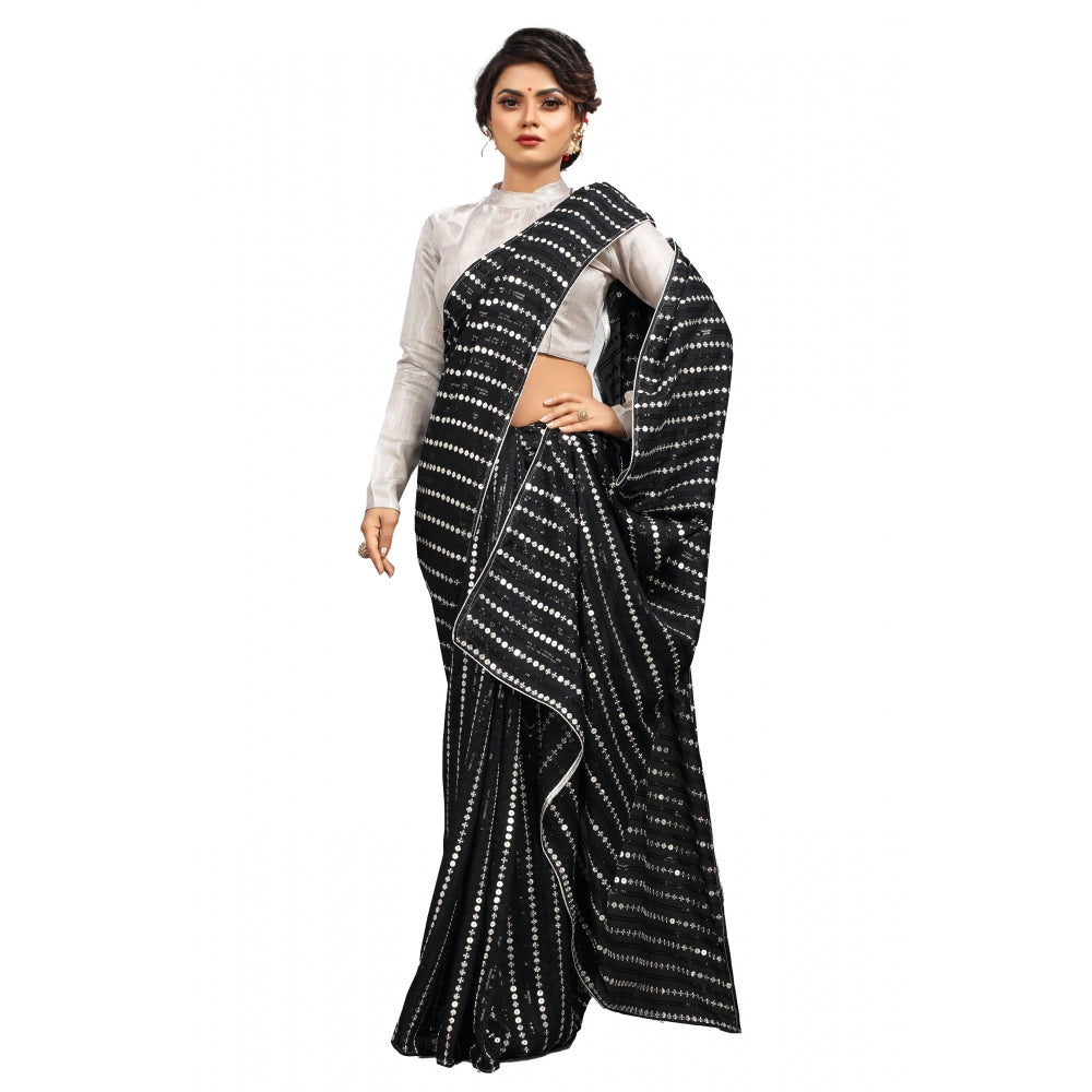 Elegant Vichitra Saree with Blouse piece