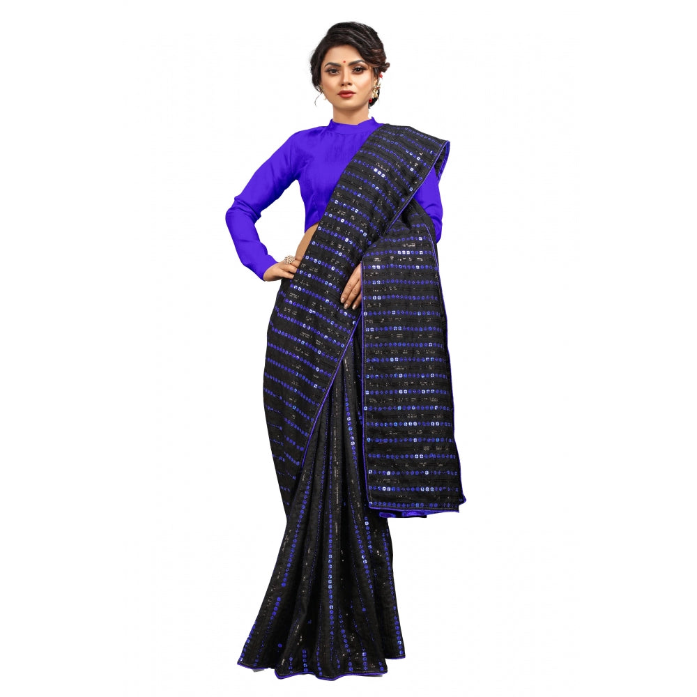 Elegant Vichitra Saree with Blouse piece