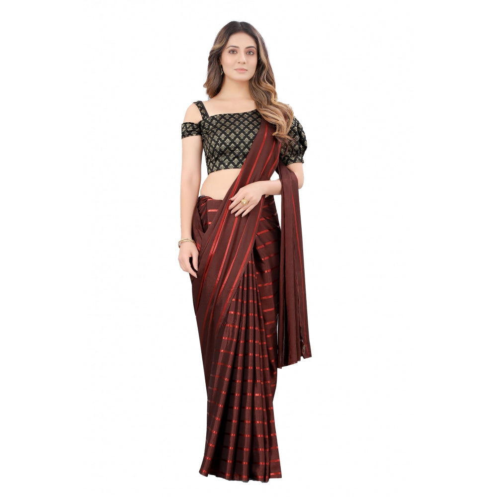 Elegant Satin Silk Saree with Blouse piece