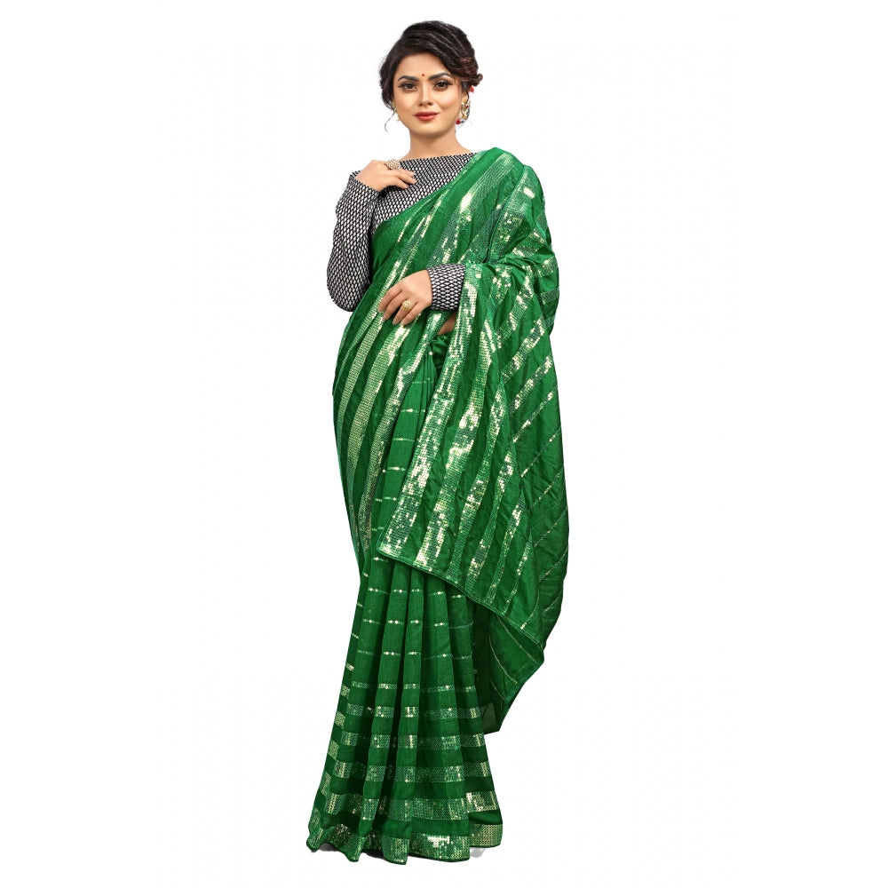 Versatile Vichitra Saree with Blouse piece