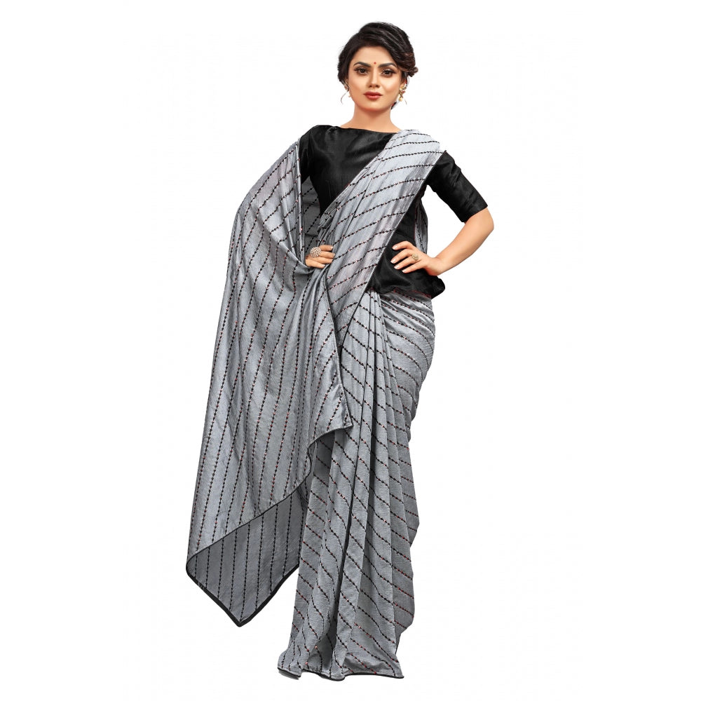 Elegant Vichitra Saree with Blouse piece