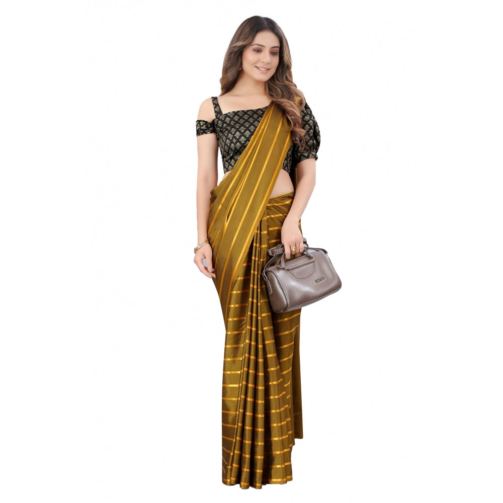 Elegant Satin Silk Saree with Blouse piece