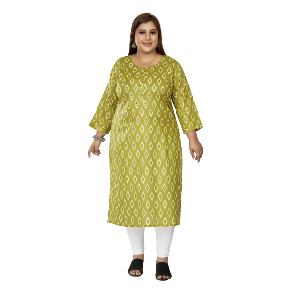 Casual Ikkat Printed Pure Cotton Straight Kurti