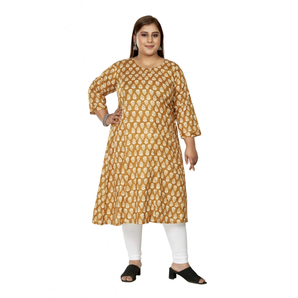 Casual Printed Pure Cotton Prince Cut A Line Kurti