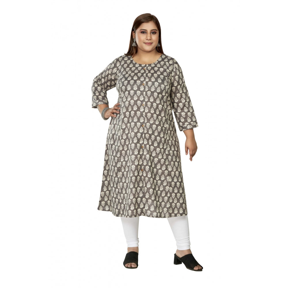 Casual Printed Pure Cotton Prince Cut A Line Kurti