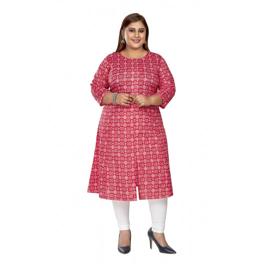 Casual Regular Printed Pure Cotton Prince Cut A Line Kurti