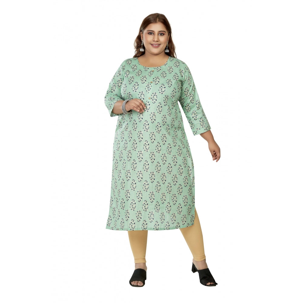 Casual Golden Foil Printed Pure Cotton Straight Kurti