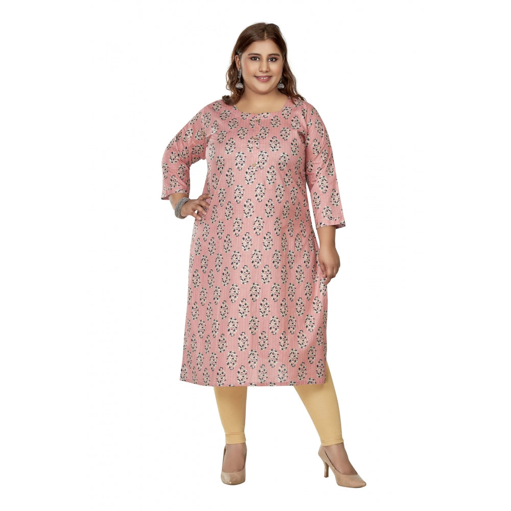 Casual Golden Foil Printed Pure Cotton Straight Kurti