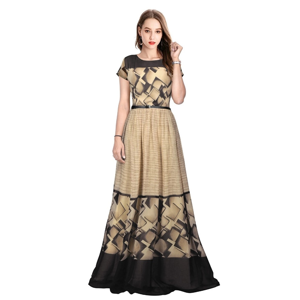 Adorable Georgette Western Wear Flare Long Gown