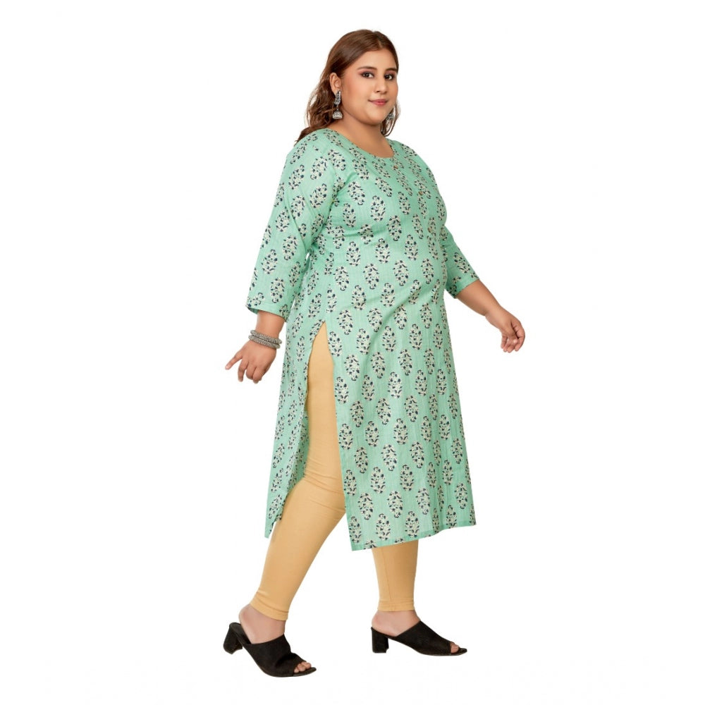 Casual Golden Foil Printed Pure Cotton Straight Kurti