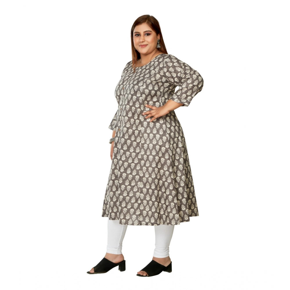 Casual Printed Pure Cotton Prince Cut A Line Kurti