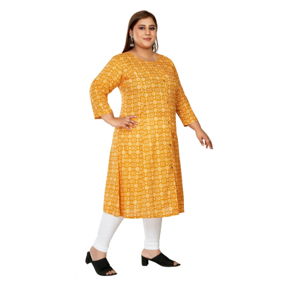 Casual Regular Printed Pure Cotton Prince Cut A Line Kurti