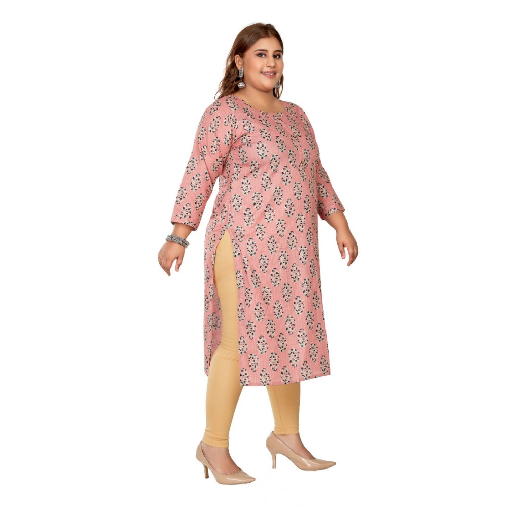 Casual Golden Foil Printed Pure Cotton Straight Kurti