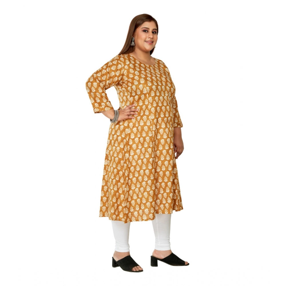 Casual Printed Pure Cotton Prince Cut A Line Kurti