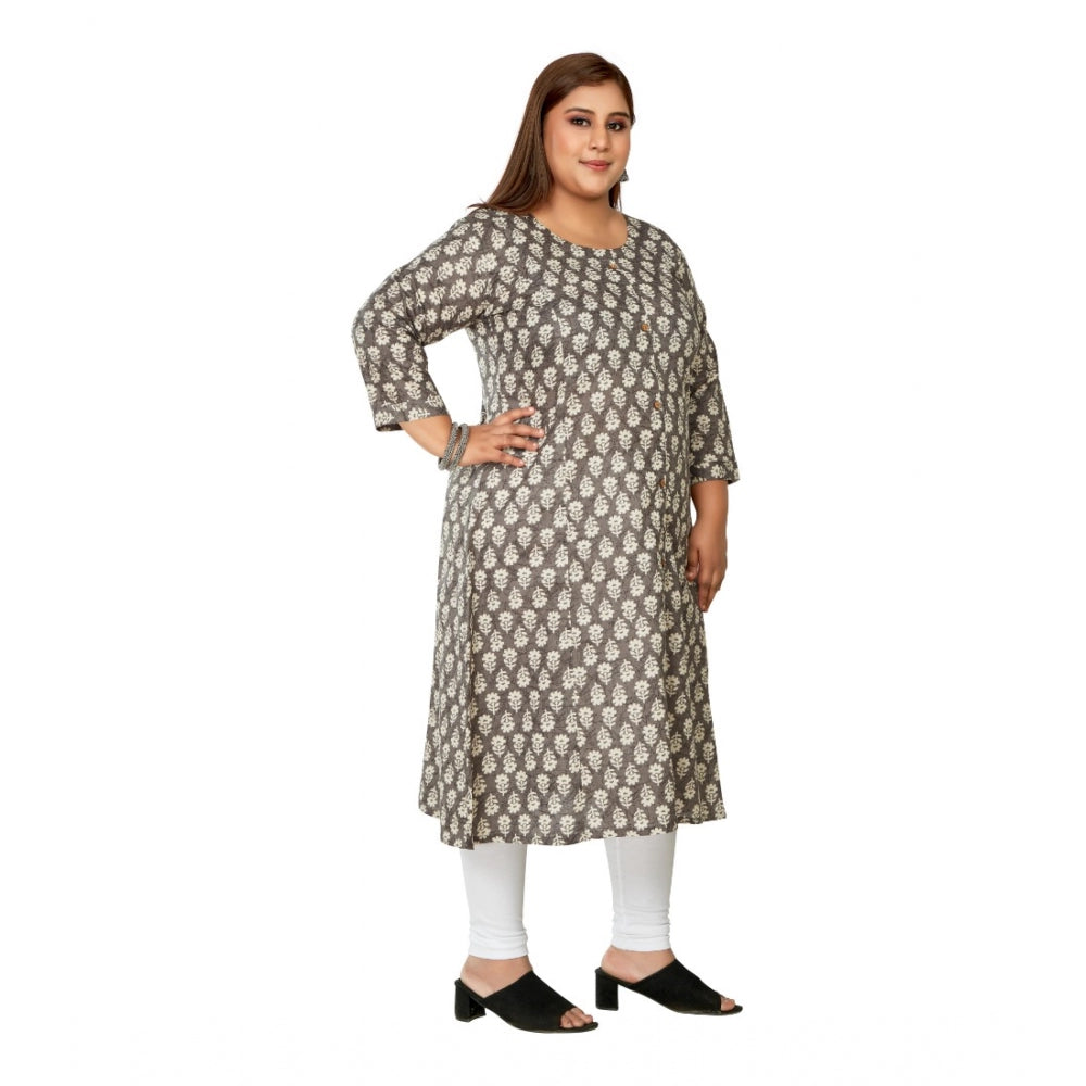 Casual Printed Pure Cotton Prince Cut A Line Kurti