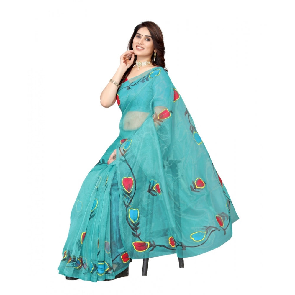 Gorgeous Organza Floral Pattern Saree