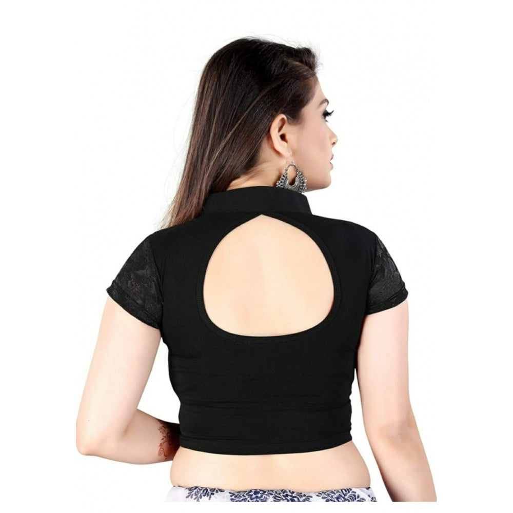 Trendy Short Sleeve Cotton Lycra Readymade Blouse