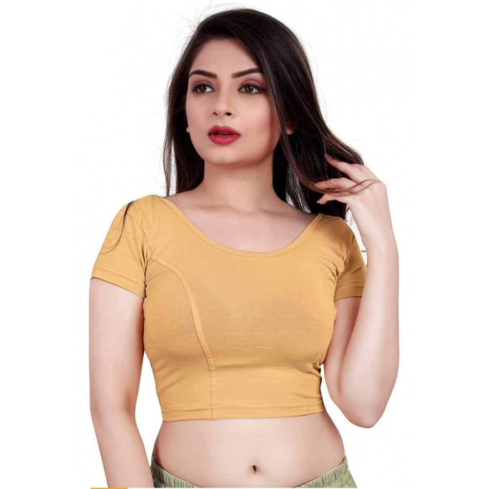 Trendy Short Sleeve Cotton Lycra Readymade Blouse