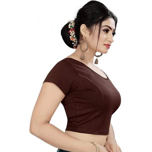 Trendy Short Sleeve Cotton Lycra Readymade Blouse