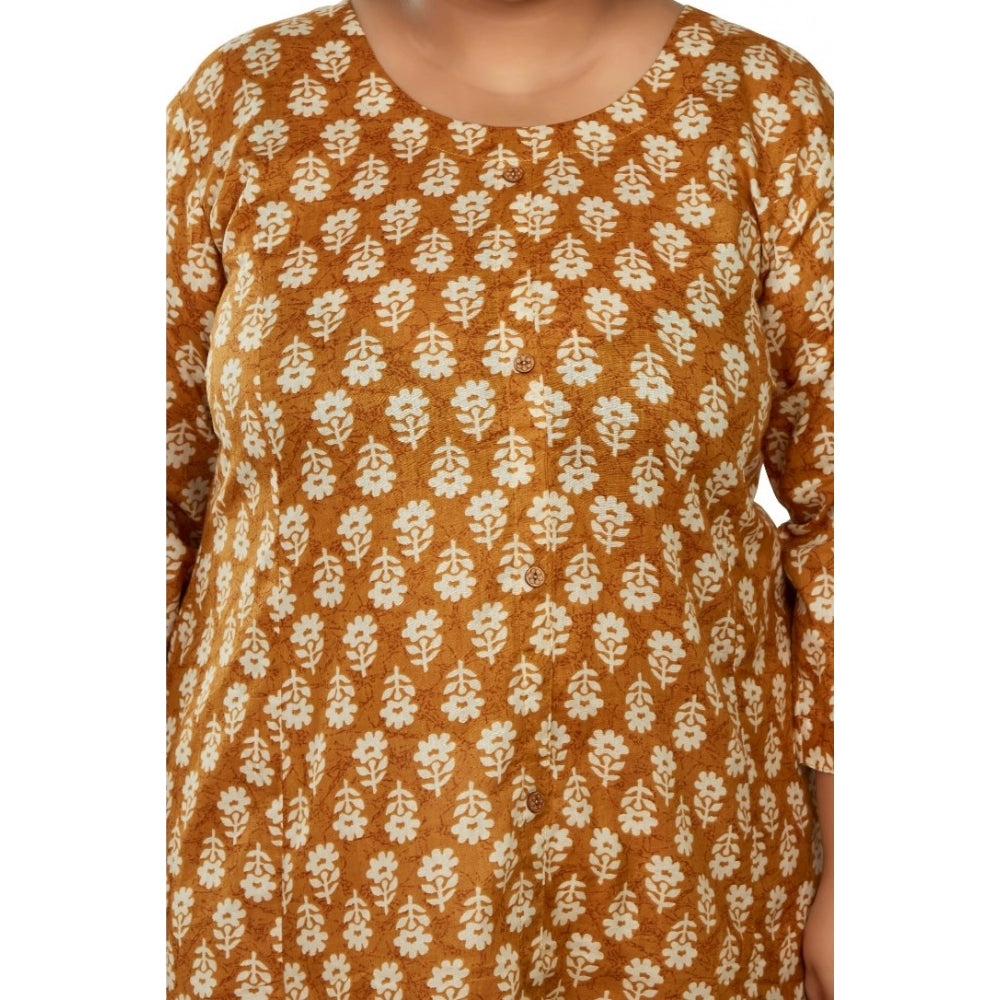 Casual Printed Pure Cotton Prince Cut A Line Kurti