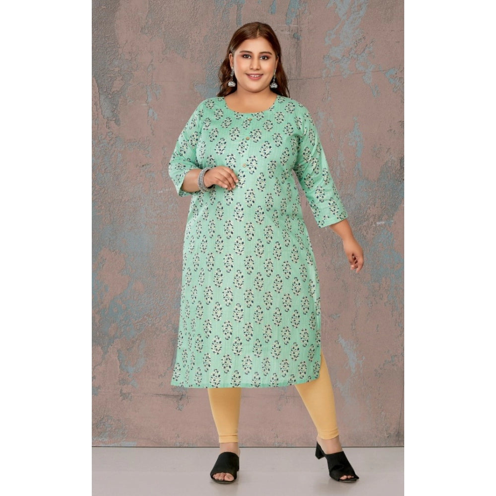 Casual Golden Foil Printed Pure Cotton Straight Kurti