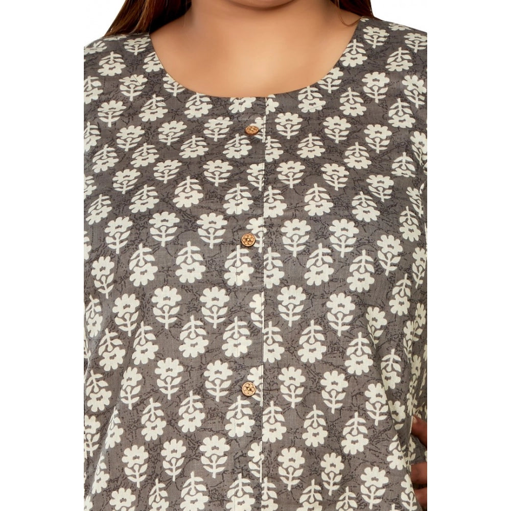 Casual Printed Pure Cotton Prince Cut A Line Kurti