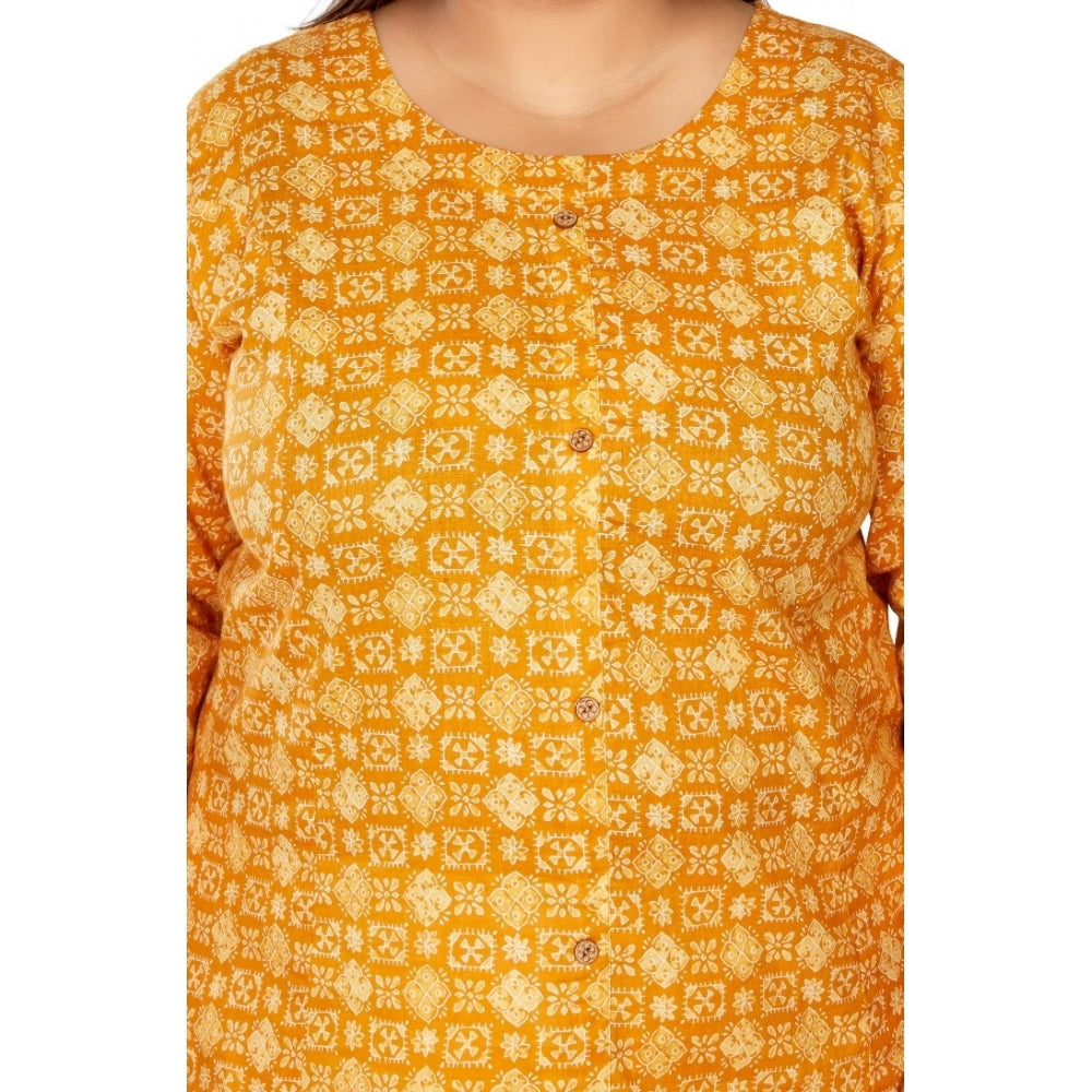 Casual Regular Printed Pure Cotton Prince Cut A Line Kurti