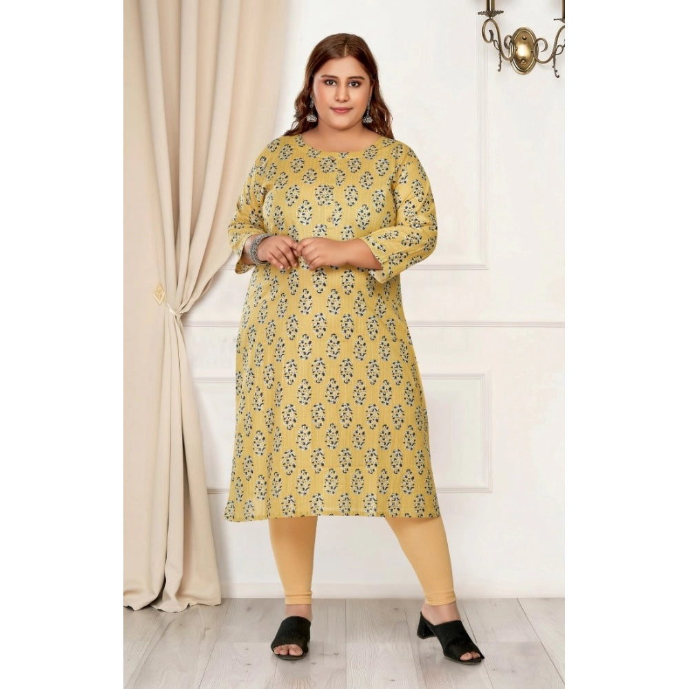 Casual Golden Foil Printed Pure Cotton Straight Kurti