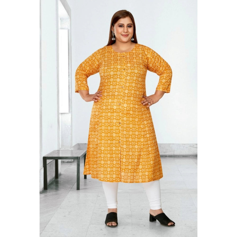 Casual Regular Printed Pure Cotton Prince Cut A Line Kurti