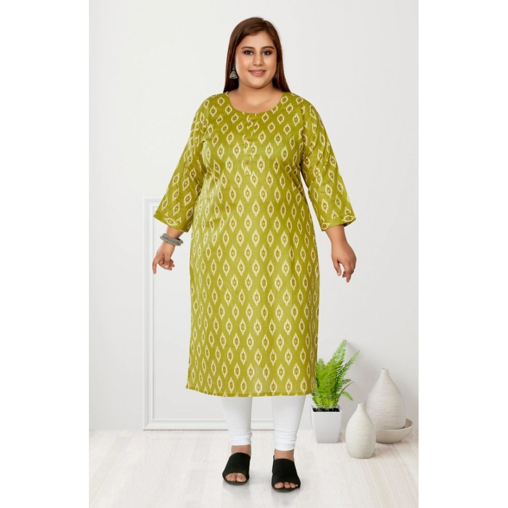 Casual Ikkat Printed Pure Cotton Straight Kurti