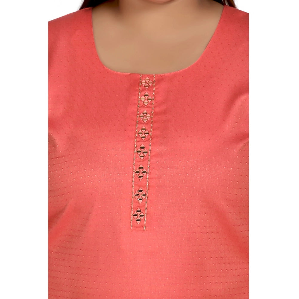 Casual Rayon Mirror Embroidered Straight Kurti