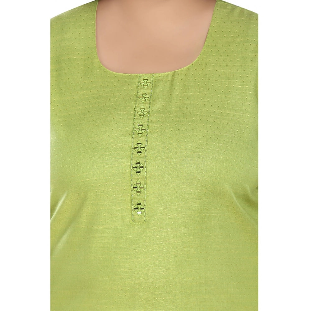 Casual Rayon Mirror Embroidered Straight Kurti