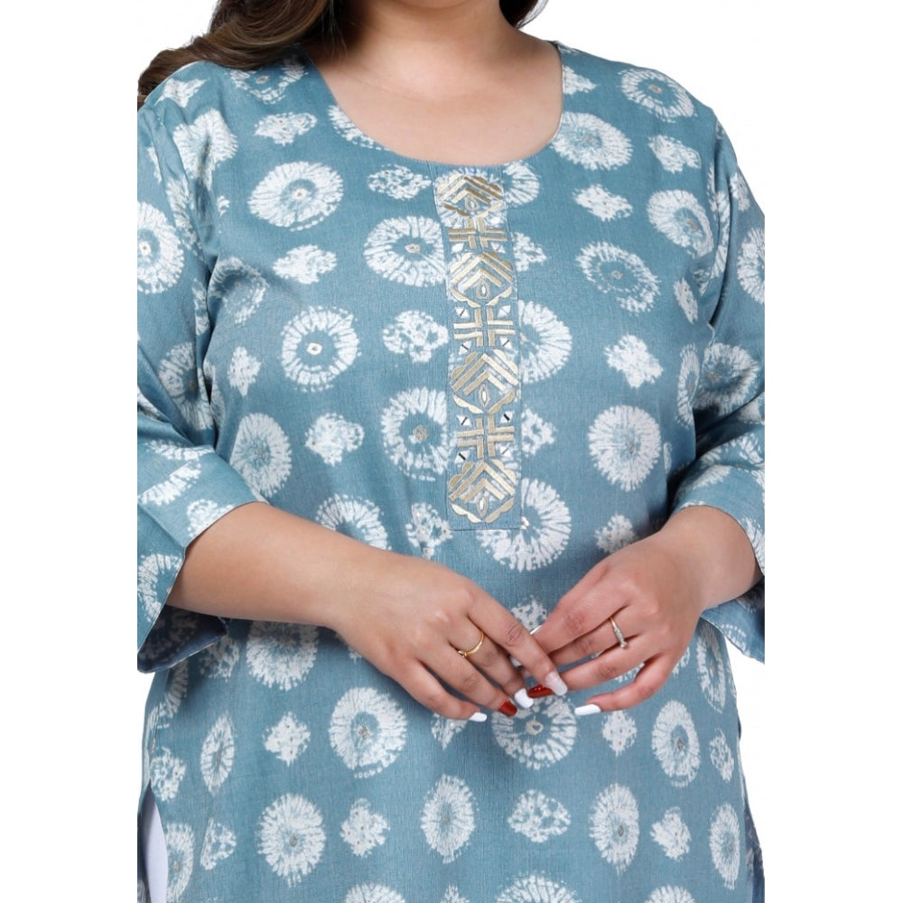 Beautiful Office wear Golden Foil Capsule Straight Kurti