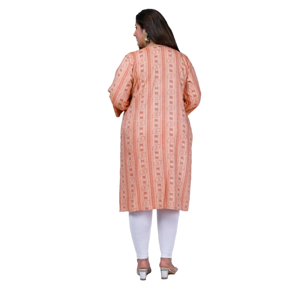 Beautiful Office wear Golden Foil Capsule Straight Kurti